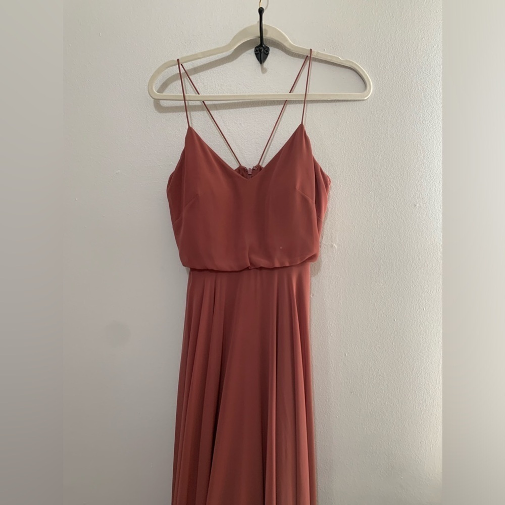 Jenny Yoo Inesse Dress in Dusty Rose (Size 0) - Picture 4 of 15